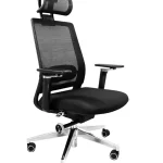 Silla Meritt negra con cabecera