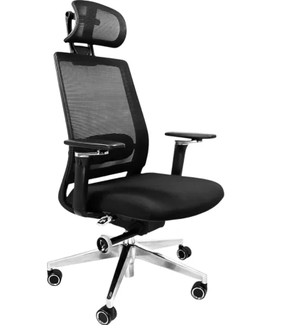 Silla Meritt negra con cabecera