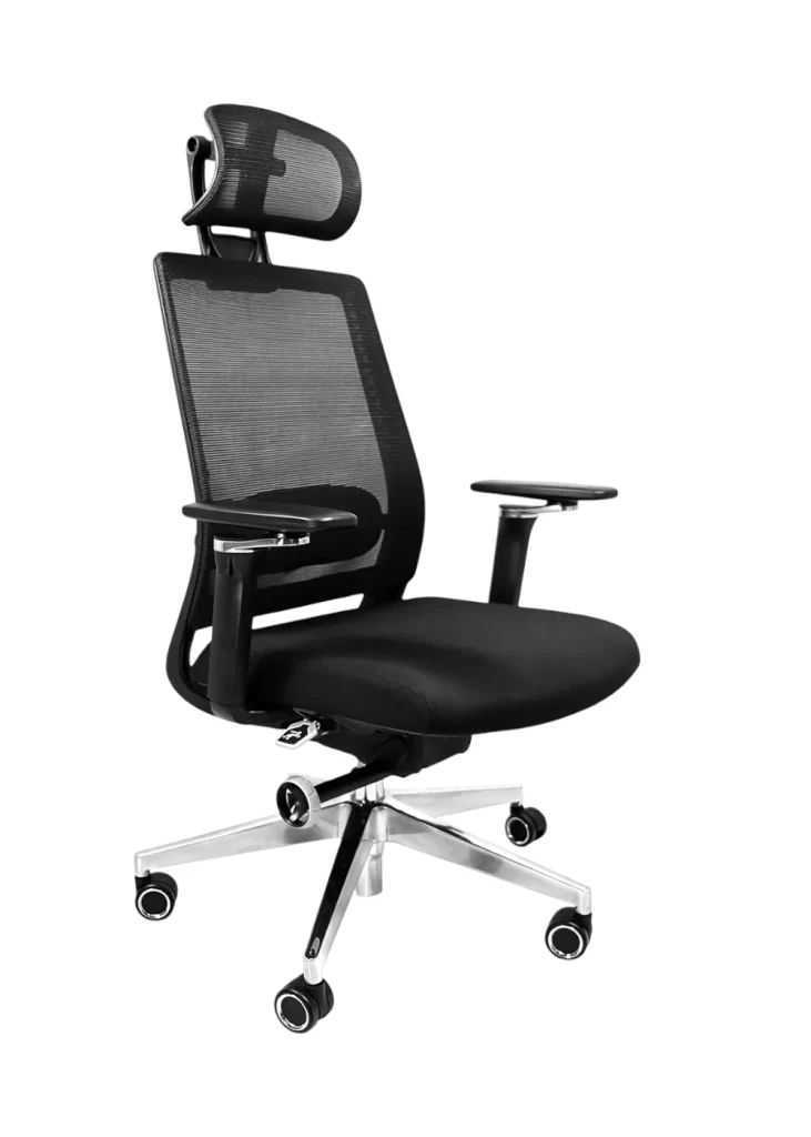 Silla Meritt negra con cabecera